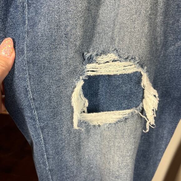 Lane Bryant Distressed Boyfriend Denim Jeans Flex Magic Waistband NWT 28 Plus Sz - Picture 9 of 16